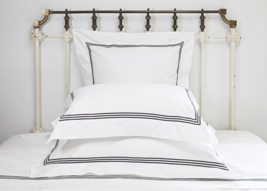 Tailored Standard Pillowcase Set White & Mink Elba - DEIA Living - Pillow Case