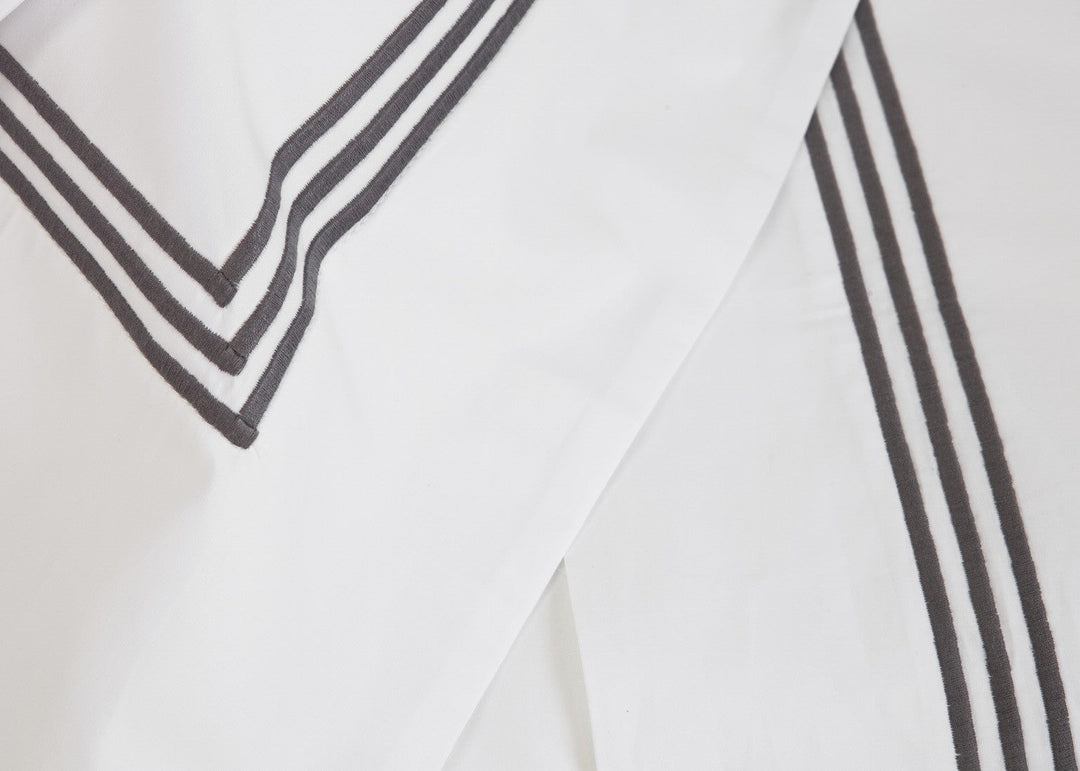 Tailored Standard Pillowcase Set White & Mink Elba - DEIA Living - Pillow Case