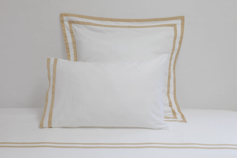 King Quilt Cover White & Honey Formentera - DEIA Living - Duvet Cover