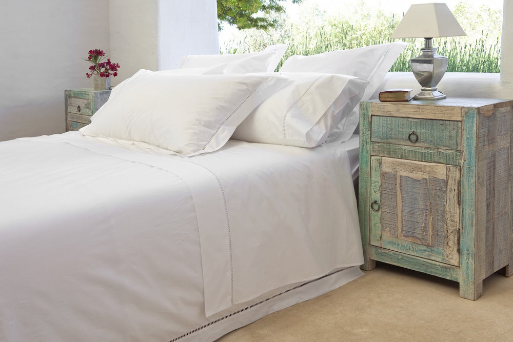 King Quilt Cover White Saria - DEIA Living - Duvet Cover