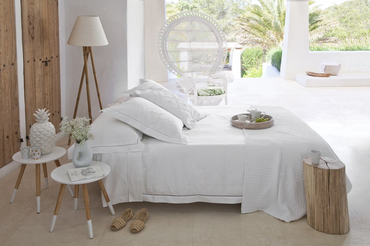 King Sheet Set White Saria - DEIA Living - Sheet Set