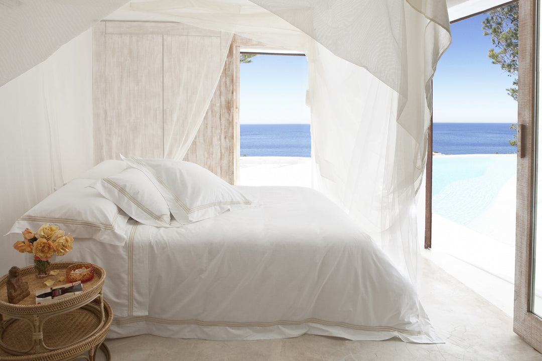 Queen Sheet Set White & Platinum Elba - DEIA Living - Sheet Set