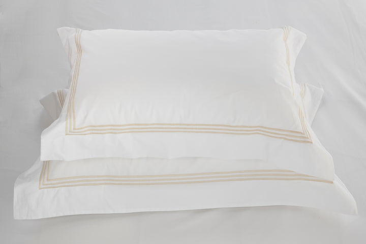 King Sheet Set White & Almond Elba - DEIA Living - Sheet Set