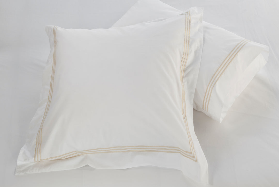 King Sheet Set White & Almond Elba - DEIA Living - Sheet Set
