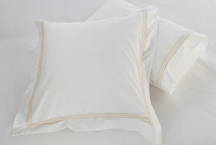 King Sheet Set White & Almond Elba - DEIA Living - Sheet Set
