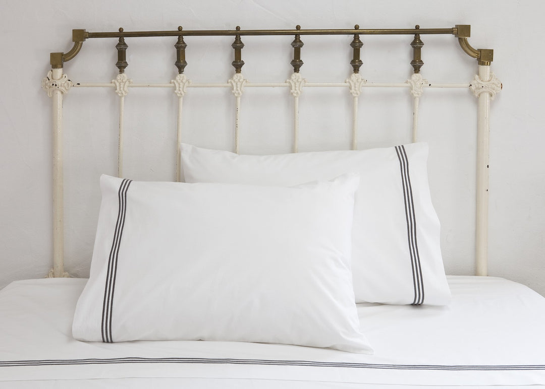 Standard Pillowcase Set White & Mink Elba - DEIA Living - Pillow Case