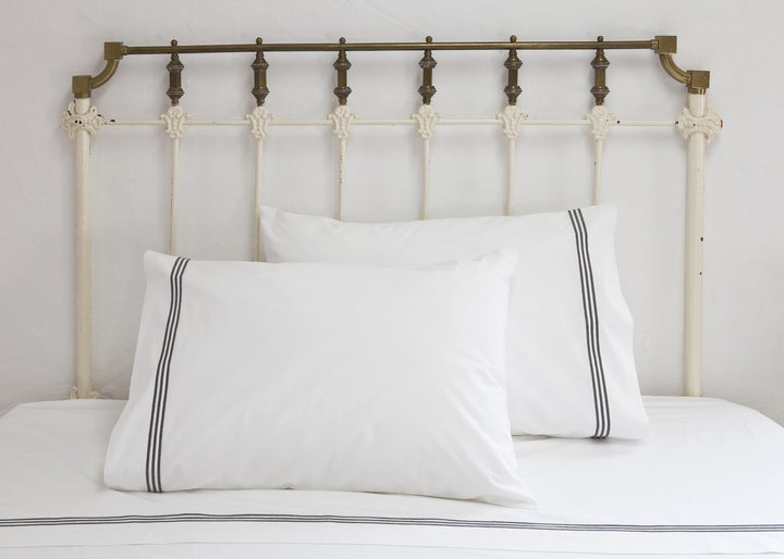 Standard Pillowcase Set White & Mink Elba - DEIA Living - Pillow Case