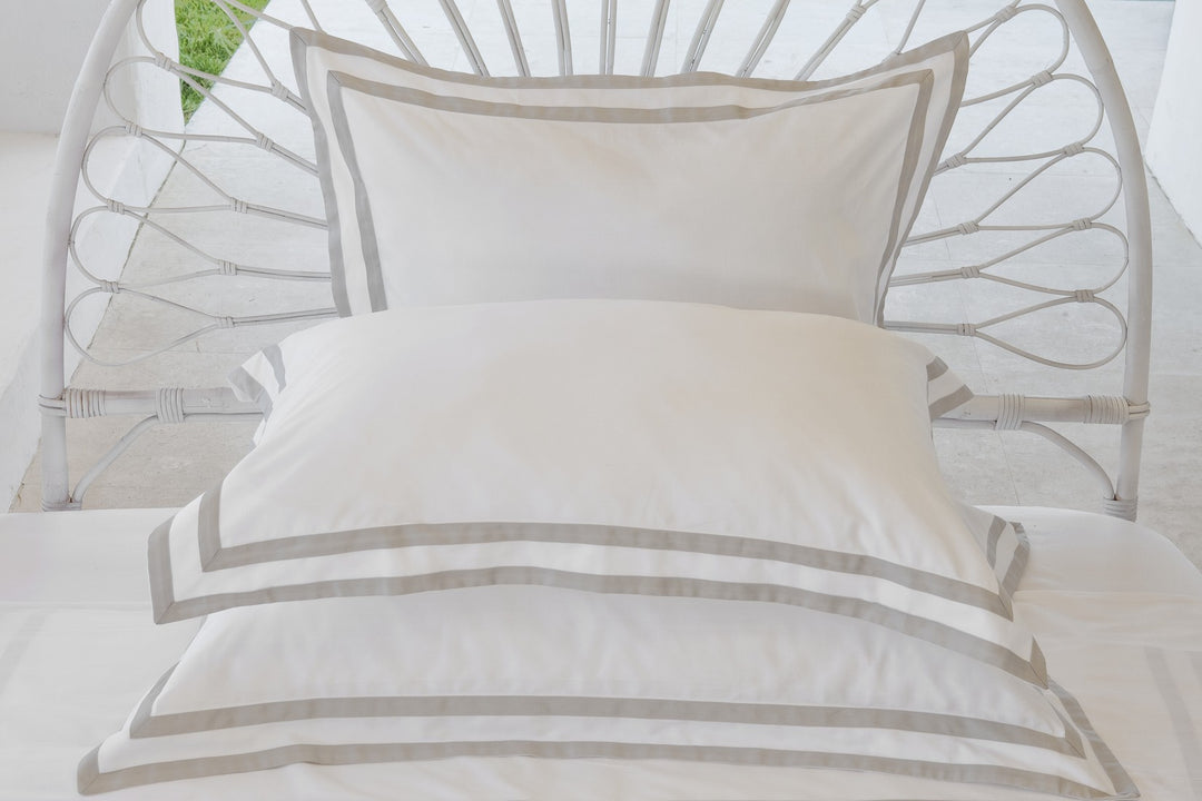Queen Quilt Cover White & Ash Formentera - DEIA Living - Duvet Cover