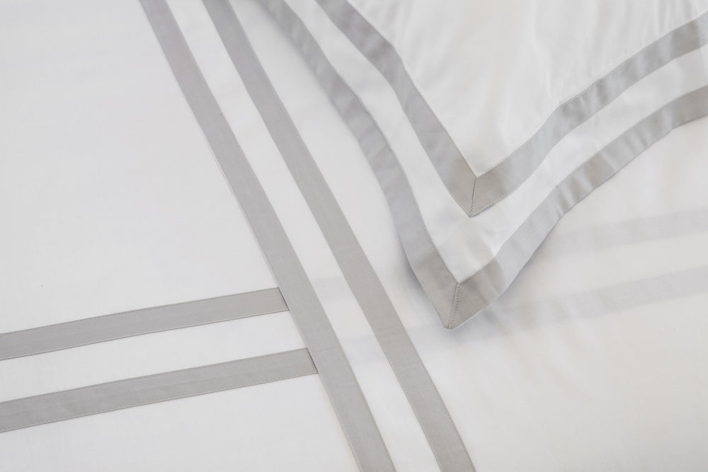 Tailored King Pillowcase White & Ash Formentera - DEIA Living - Pillow Case