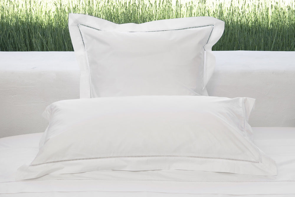 Double Quilt Cover White Saria - DEIA Living - Duvet Cover