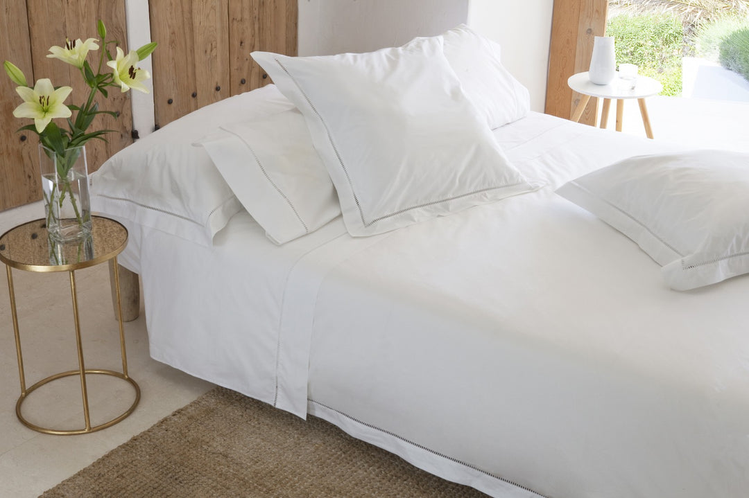 Double Quilt Cover White Saria - DEIA Living - Duvet Cover