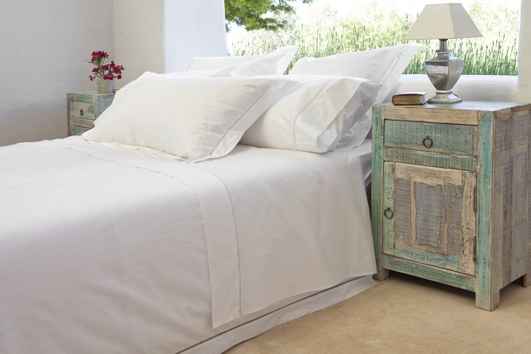 King Sheet Set White Saria - DEIA Living - Sheet Set