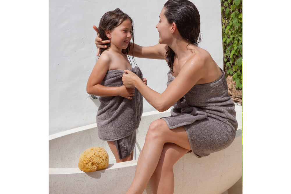Bath Towel Set Pearl Grey - DEIA Living - Bath Towel
