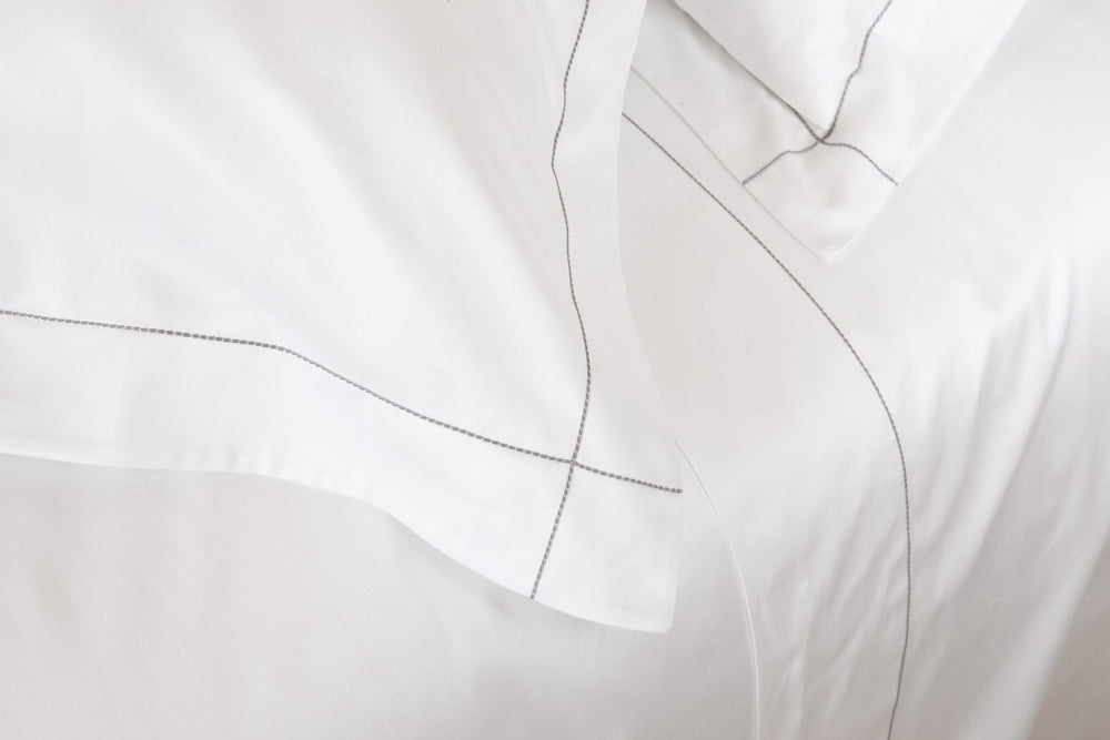 Double Sheet Set White & Stone Tremiti - DEIA Living - Sheet Set