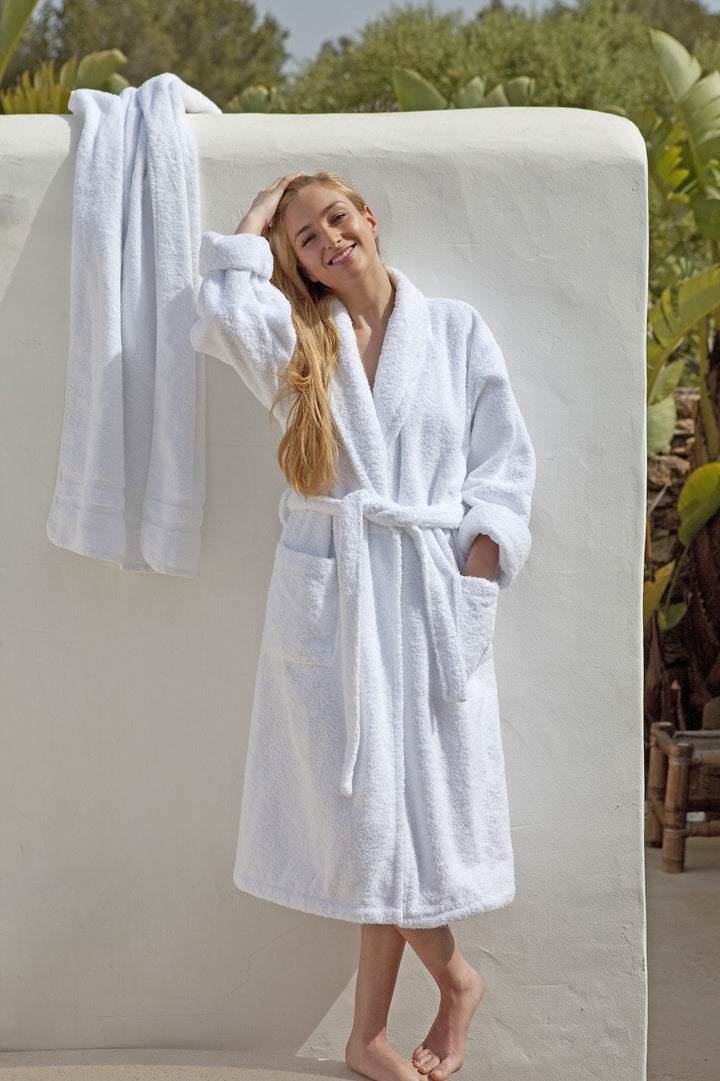 Terry Robe Vadella White - M/L - DEIA Living - 