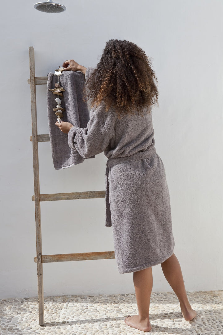 Terry Robe Vadella Pearl Grey - S/M - DEIA Living - 
